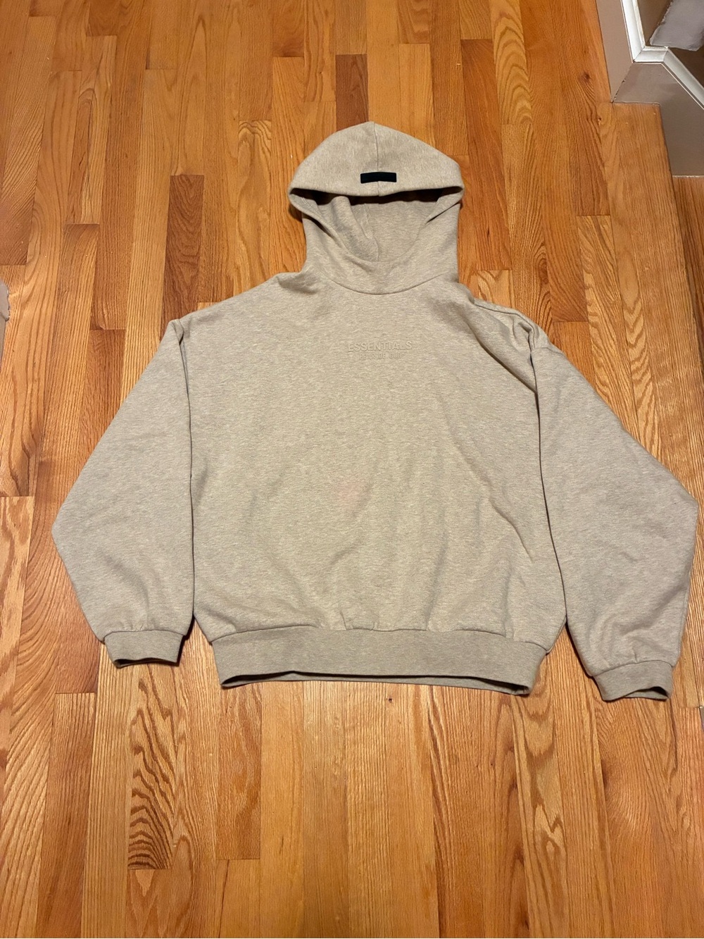 Essentials Beige Pullover Hoodie
